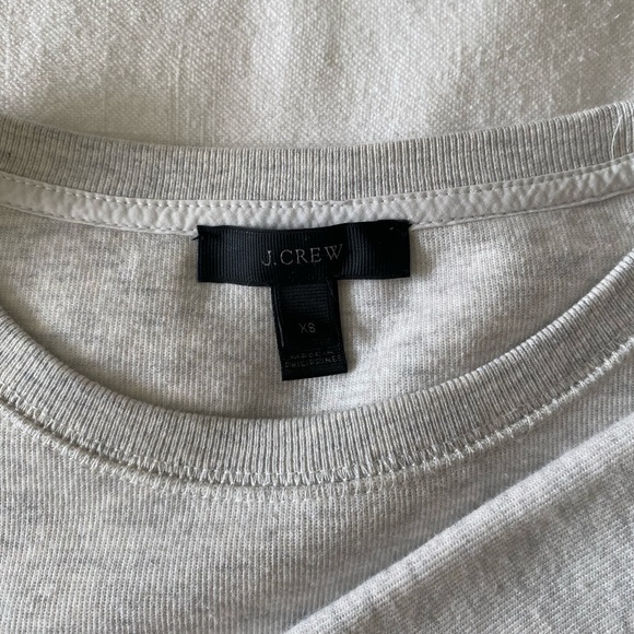 JCREW Light Gray Crew neck Sweatshirt with Bow Sleeves - Excellent Condition - Picture 3 of 7